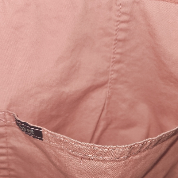 Nwt-Lee Women’s Pink Coral Flat Front Cotton Shorts - Picture 6 of 9